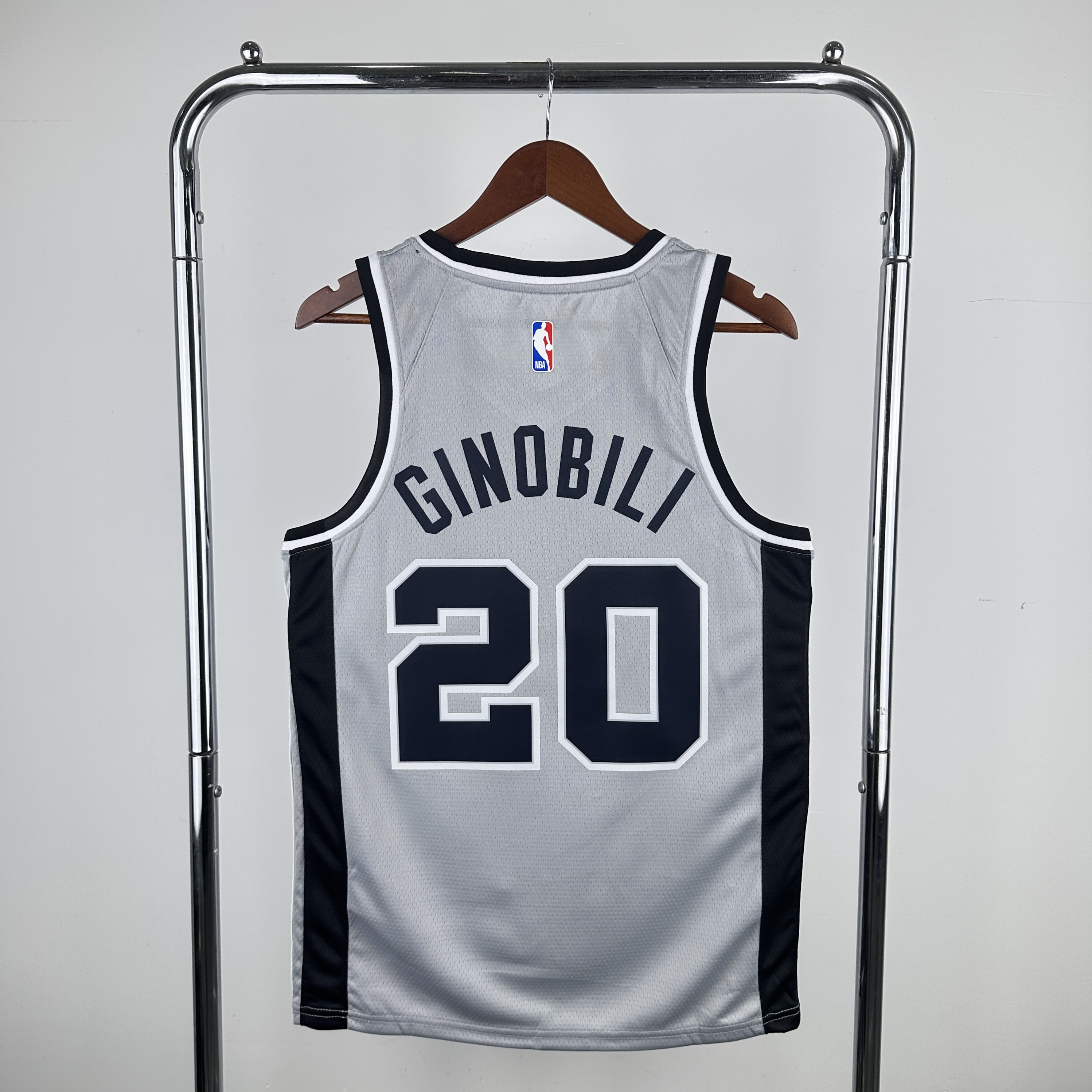 Men San Antonio Spurs #20 Ginobili Grey NBA 2024 Jersey